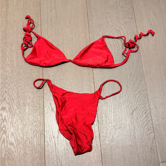 Red Triangle Bikini Set - Picture 2 of 3